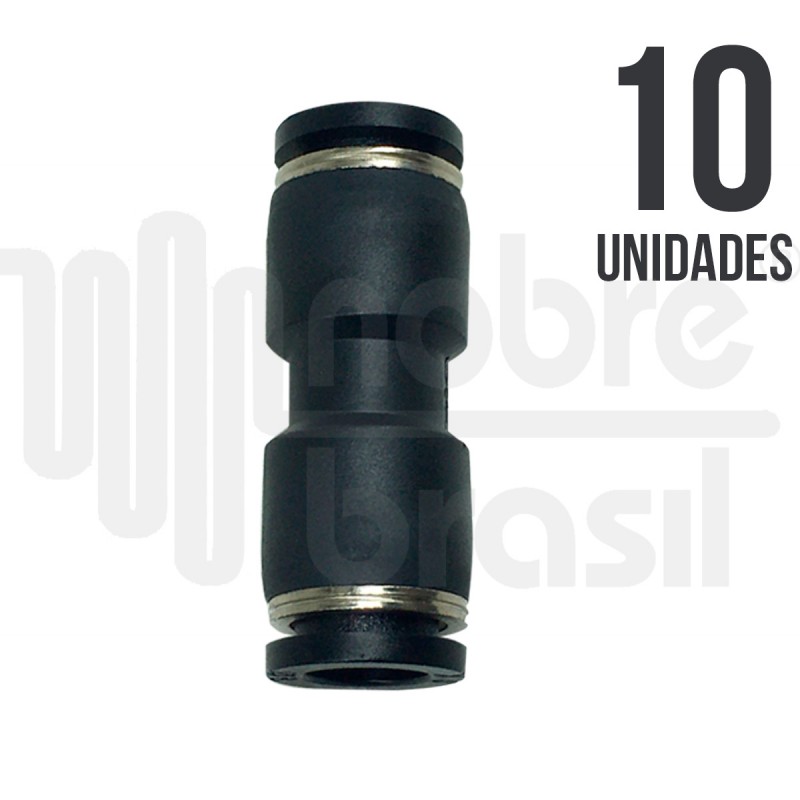 KIT 10 CONEXO UNIO RETA 8X8MM