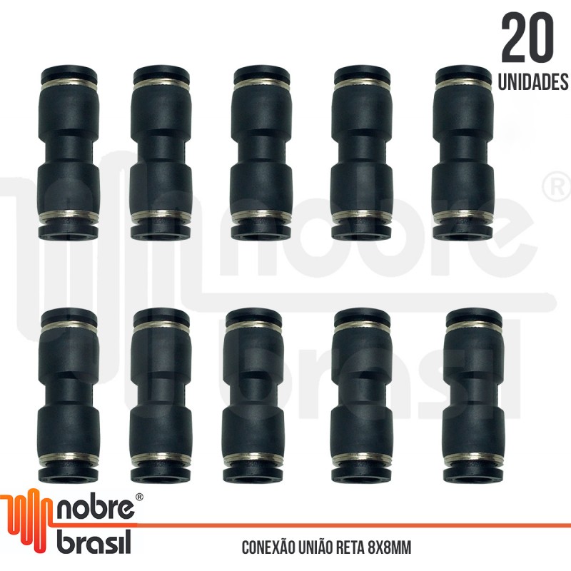 KIT 20-CONEXO UNIO RETA 8X8MM - Foto 3
