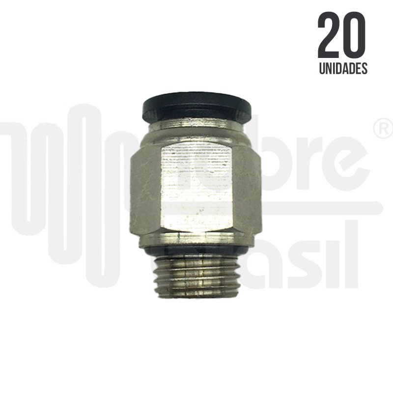 KIT 20-CONEXO RETA 1/4X10MM